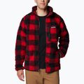 Herren Columbia Winter Pass Printed Fleece Berg rot kariert 3