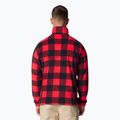 Herren Columbia Steens Mountain Gedrucktes Fleece-Sweatshirt Berg rot Karo Druck 3