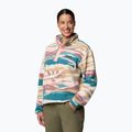 Fleece Sweatshirt Damen Columbia Helvetia II Printed Cropped Half Snap river blue/rogue walley