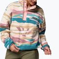 Fleece Sweatshirt Damen Columbia Helvetia II Printed Cropped Half Snap river blue/rogue walley 6
