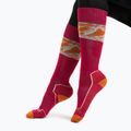 Icebreaker Damen-Skisocken Ski+ Light OTC Alps 3D electron rosa/erde/schnee 3
