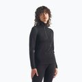 Damen Thermo-Sweatshirt Icebreaker 260 Tech LS Half Zip Schwarz