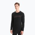 Icebreaker 200 Oasis Crewe Ski Stripes Herren Thermo-Sweatshirt schwarz