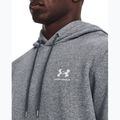 Herren Under Armour Essential Fleece Hoodie pitchgrau mittel heather/weiß 4