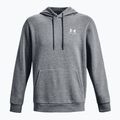 Herren Under Armour Essential Fleece Hoodie pitchgrau mittel heather/weiß 5