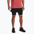 Herren Under Armour Peak Woven 2in1 Shorts schwarz/schwarz