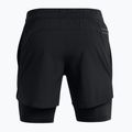 Herren Under Armour Peak Woven 2in1 Shorts schwarz/schwarz 7