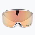 Skibrille Damen Giro Ella white lx stripe/Rosa gold/infrared 3