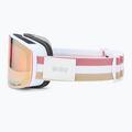Skibrille Damen Giro Ella white lx stripe/Rosa gold/infrared 5