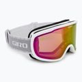 Skibrille Damen Giro Moxie white & grey chute/ amber pink/ yellow 2