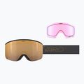 Skibrille Giro Axis midnight brown stacked/vivid petrol/vivid infrared 2