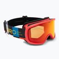 Kinder-Skibrille Giro Buster Jr black blocks/amber scarlet