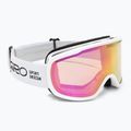 Skibrille Giro Cruz white stacked/amber pink