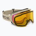 Damen-Skibrille Giro Moxie stone stacked/amber pink/yellow
