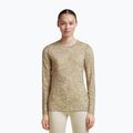 Damen-Longsleeve icebreaker Merino 200 Oasis Crewe Moss Bloom cumin/undyed/aop