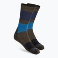 Smartwool Everyday Blocked Stripe Crew grün-blaue Trekkingsocken SW001940D11