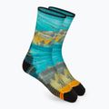 Smartwool Hike Light Cushion Great Excursion Print Crew Trekkingsocken blau/gelb SW001987150