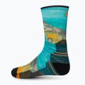 Smartwool Hike Light Cushion Great Excursion Print Crew Trekkingsocken blau/gelb SW001987150 2