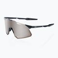 100% Hypercraft glänzend schwarz/hochsilberne Spiegel-Sonnenbrille