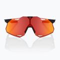 100% Hypercraft XS soft tact schwarz/hiper rot Multilayer Spiegel Sonnenbrille 2