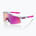 Sonnenbrille 100% Speedcraft SL polished translucent grey/purple multilayer mirror