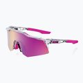 100% Speedcraft XS Sonnenbrille poliert transluzent grau/violett Mehrschichtspiegel