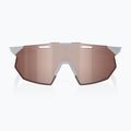 100% Hypercraft SQ matte steingrau/ hyperkarmesinrot Silber Spiegel Sonnenbrille 2