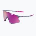 100% Hypercraft Glanz hellgrau/violett Multilayer-Spiegel Sonnenbrille