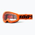 Fahrradbrille für Kinder 100% Strata 2 Junior neon orange/klar