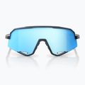 100% Slendale mattschwarz/hyperblau Multilayer-Spiegel-Sonnenbrille 2