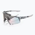 100% Speedcraft Sonnenbrille poliert transluzent grau/rosa gold Spiegel Photochromen