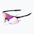 100% Hypercraft glänzend schwarz/photochrom lila Spiegel Sonnenbrille 6