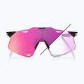 100% Hypercraft glänzend schwarz/photochrom lila Spiegel Sonnenbrille 7