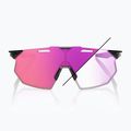 100% Hypercraft SQ gloss black/photochromic purple mirror Sonnenbrille 8