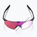 100% Hypercraft SQ gloss black/photochromic purple mirror Sonnenbrille 10