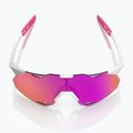 Sonnenbrille 100% Hypercraft XS matte white/pink/hiper vital pink mirror 3