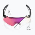 Sonnenbrille 100% Aerocraft gloss black/purple mirror photochromic 3