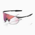 Sonnenbrille 100% Hypercraft SQ gloss light grey/rose gold mirror photochromic