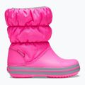 Crocs Winter Puff Kids Schneestiefel electric pink/hellgrau 9