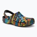Crocs Baya Seasonal Printed Clog Damen schwarz/multi Flip-Flops