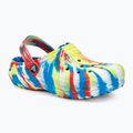 Slides Schlappen  Kinder Crocs Classic Lined Marbled Clog sulphur/multi 2