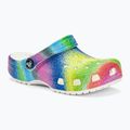 Slides Schlappen  Kinder Crocs Classic Spray Dye white/multi