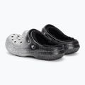 Crocs Classic Glitter Lined Clog schwarz/silberne Pantoletten 4
