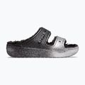Crocs Classic Cozzzy Glitter Sandale schwarz/silberne Flip-Flops 2