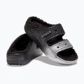 Crocs Classic Cozzzy Glitter Sandale schwarz/silberne Flip-Flops 3
