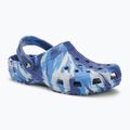 Slides Schlappen  Crocs Classic Marbled Clog blue bolt/multi 2
