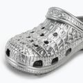 Slides Schlappen  Crocs Classic Metallic Crocskin silver 8