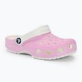 Slides Schlappen  Kinder Crocs Classic Glow in the Dark flamingo