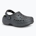 Crocs Baya Platform Lined Glitter Clog Damen schwarz vergoldet Flip-Flops 2