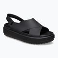 Crocs Brooklyn Luxe Cross Strap Damen Sandalen schwarz 8